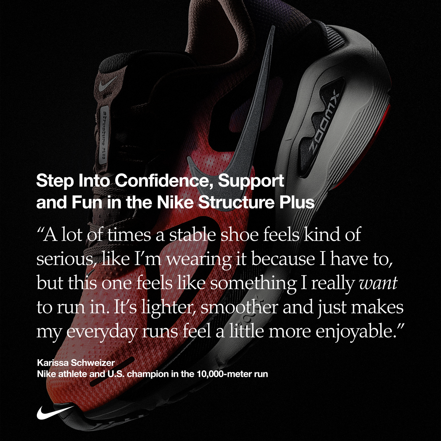 Nike Structure Plus | Tattoo / Silver / Hot Lava / Black | Womens