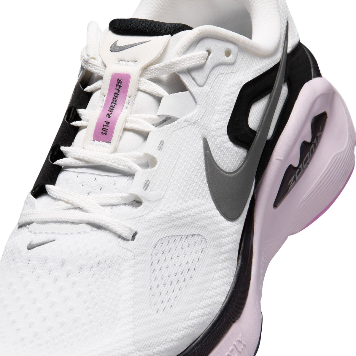Nike Structure Plus | White / Black / Bleached Lilac / Metallic Silver | Womens