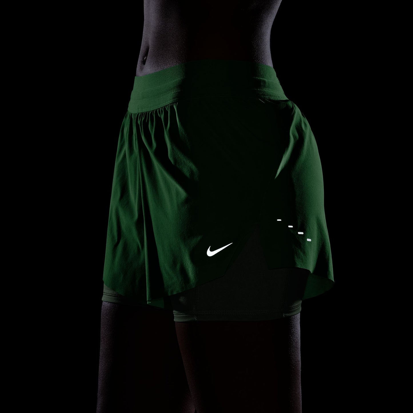 Nike Swift 2-in-1 Shorts | Illusion Green / Reflective Silver | Womens