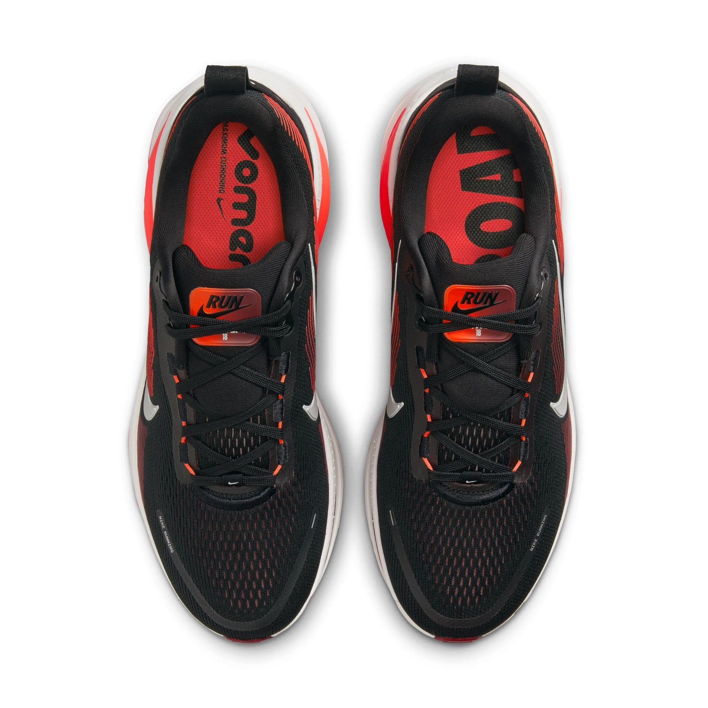 Nike Vomero 18 | Black / Bright Crimson / Metallic Silver | Mens