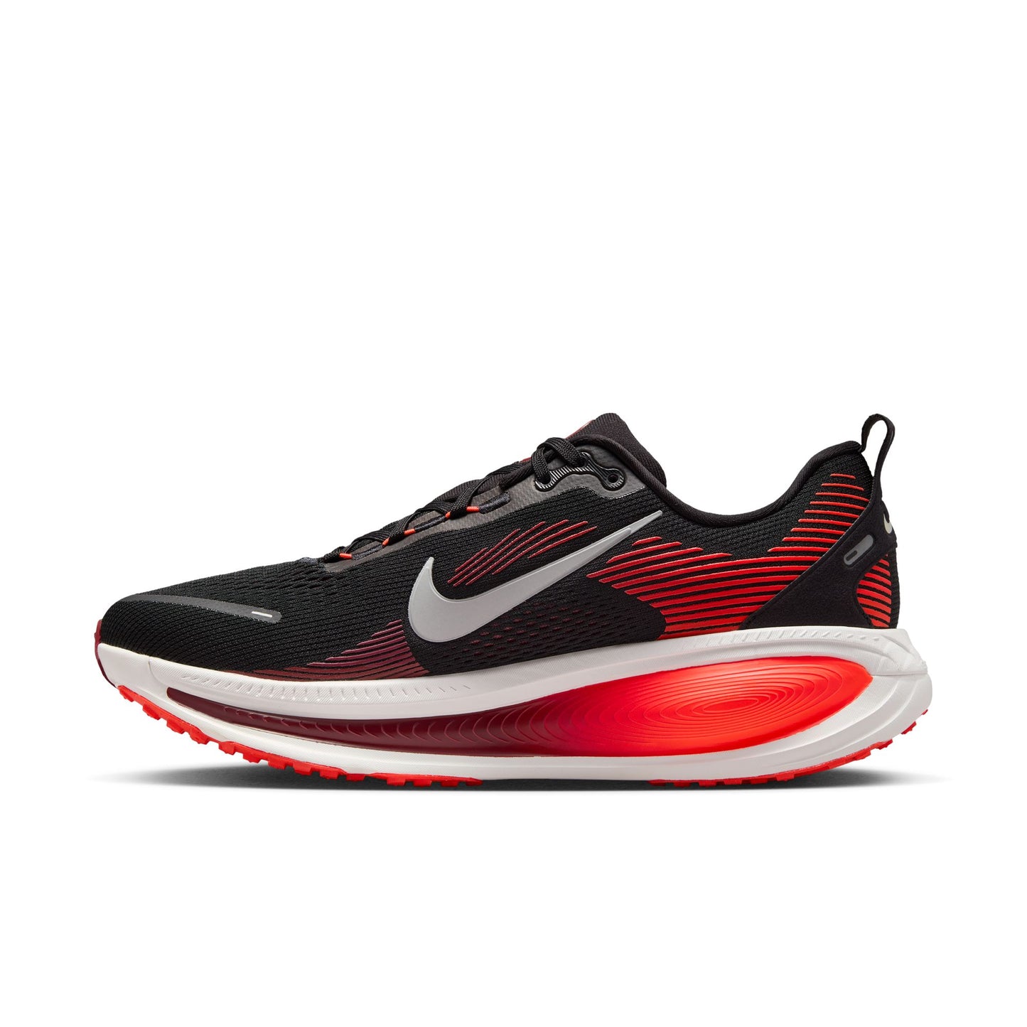 Nike Vomero 18 | Black / Bright Crimson / Metallic Silver | Mens