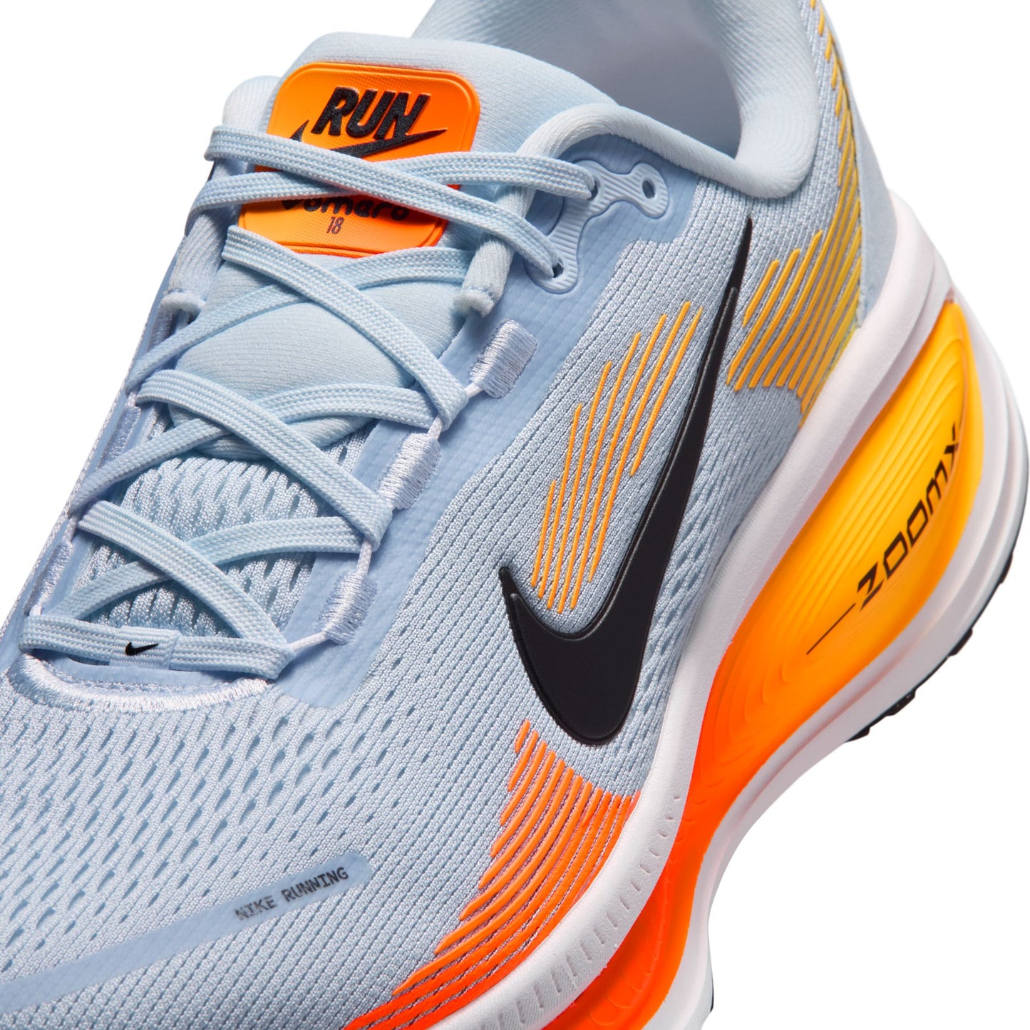 Nike Vomero 18 | Hydrogen Blue / Black / Laser Orange | Mens