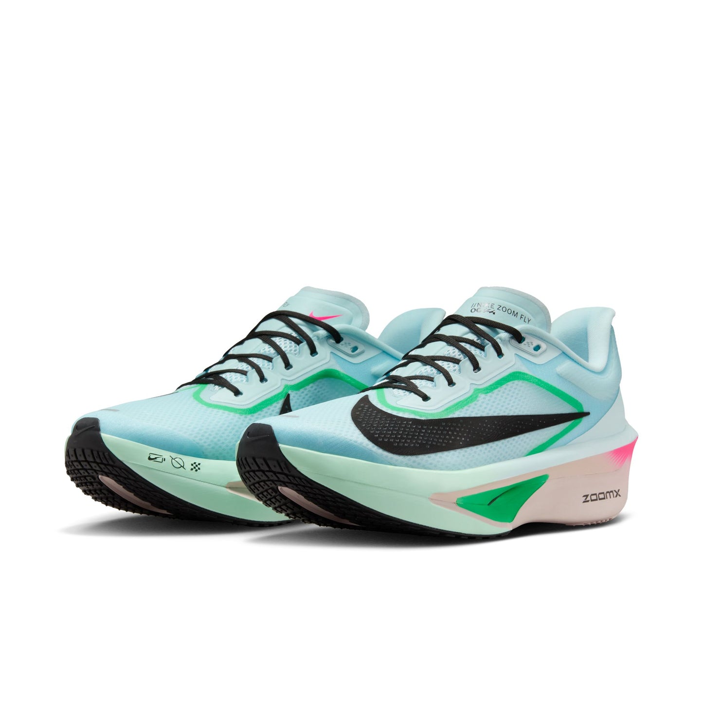 Nike Zoom Fly 6 | Glacier Ice / Hyper Pink / Green Shock / Black | Mens