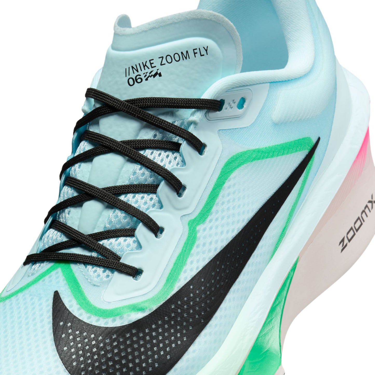 Nike Zoom Fly 6 | Glacier Ice / Hyper Pink / Green Shock / Black | Mens