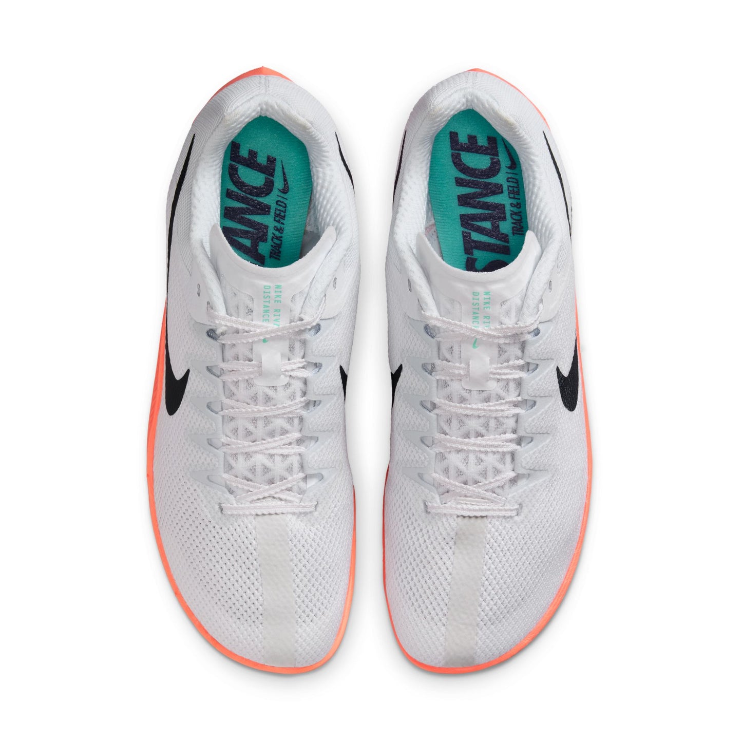 Nike Zoom Rival Distance Spikes | White / Obsidian / Bright Crimson / Hyper Turquoise | Unisex