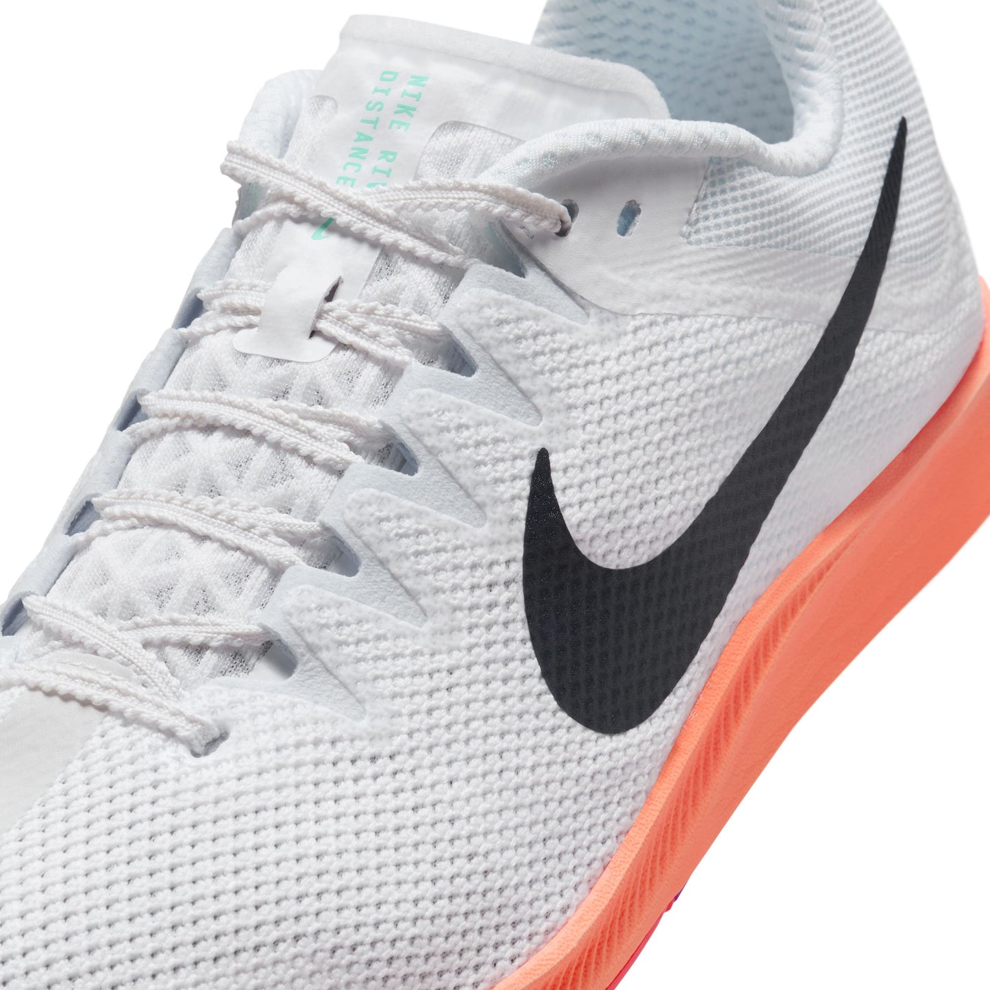 Nike Zoom Rival Distance Spikes | White / Obsidian / Bright Crimson / Hyper Turquoise | Unisex