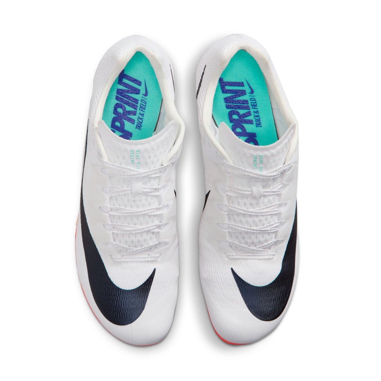 Nike Zoom Rival Sprint Spikes | White / Obsidian / Bright Crimson / Hyper Turquoise | Unisex