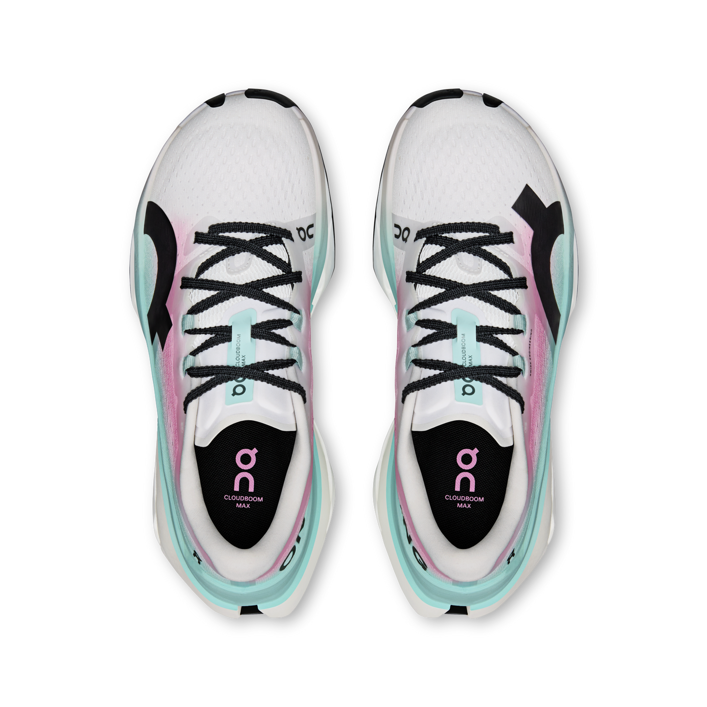 On Cloudboom Max | White / Celeste | Womens
