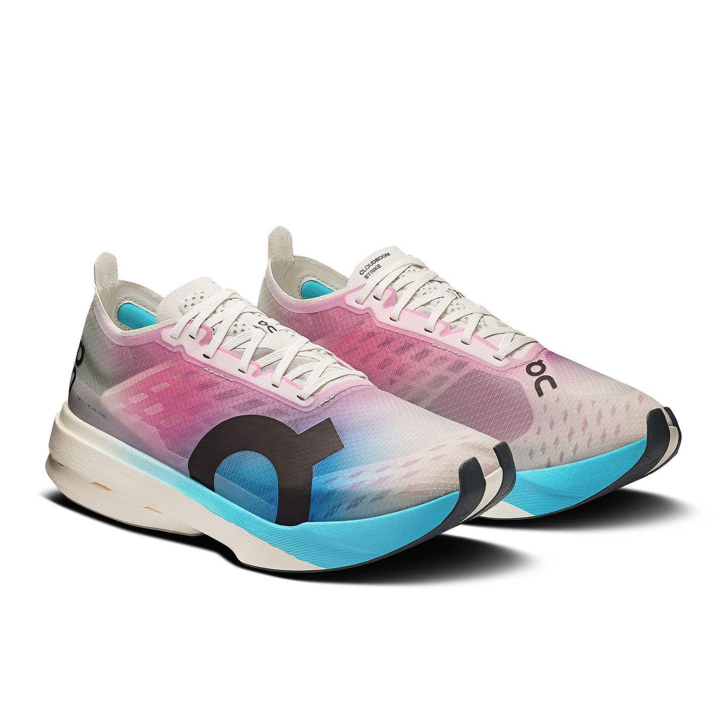 On Cloudboom Strike | White / Horizon | Womens