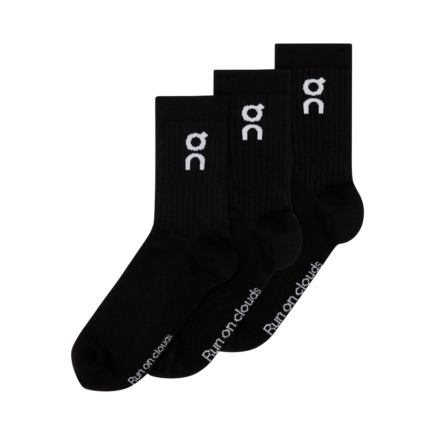 On Logo Sock High 3 Pack | Black