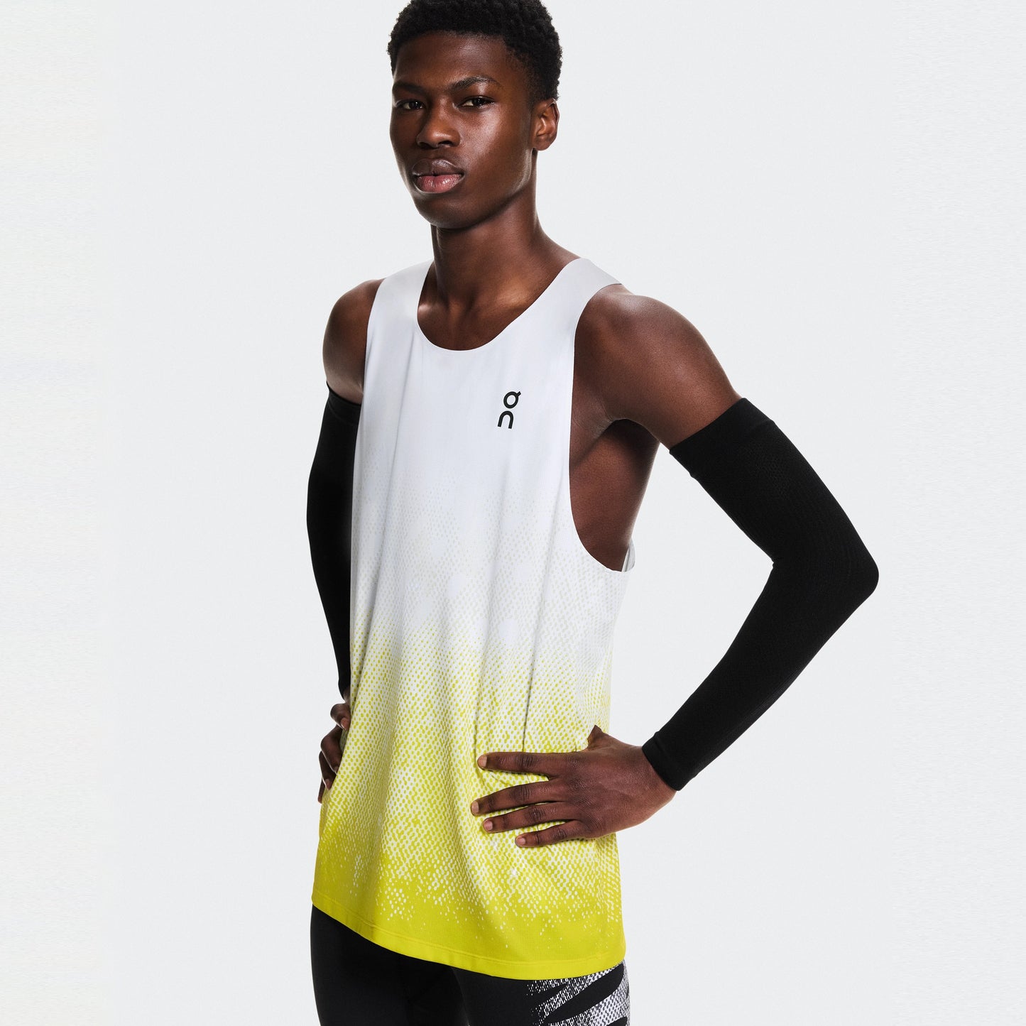 On Zero Singlet | White / Lime | Mens