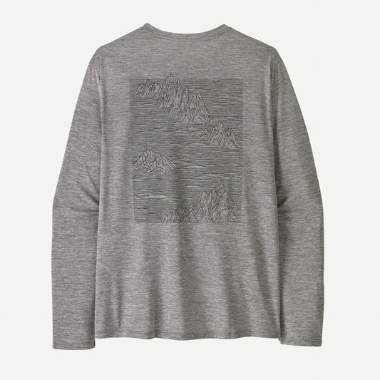 Patagonia Capilene Cool Daily Graphic L/S Shirt | Strataspire: Feather Grey | Mens