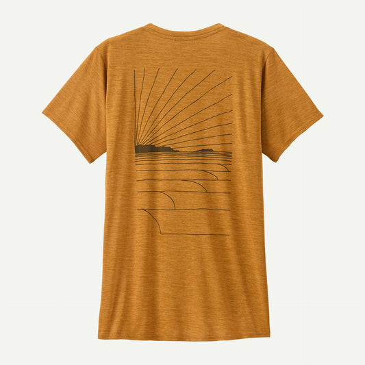Patagonia Capilene Cool Daily Graphic Shirt - Waters | Waves Rolling: Talon Gold X-Dye | Womens