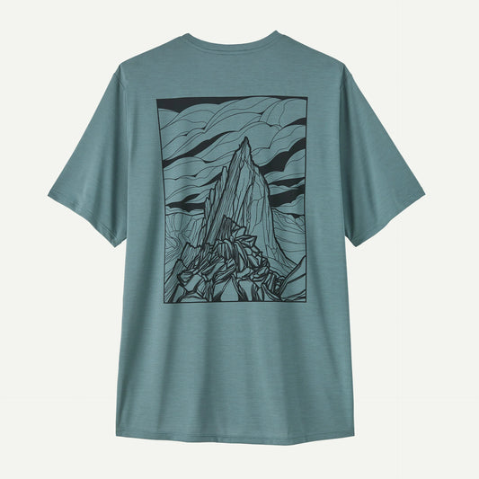 Patagonia Capilene Cool Daily Shirt | Cloud Crag: Light Blue Sage X-Dye | Mens
