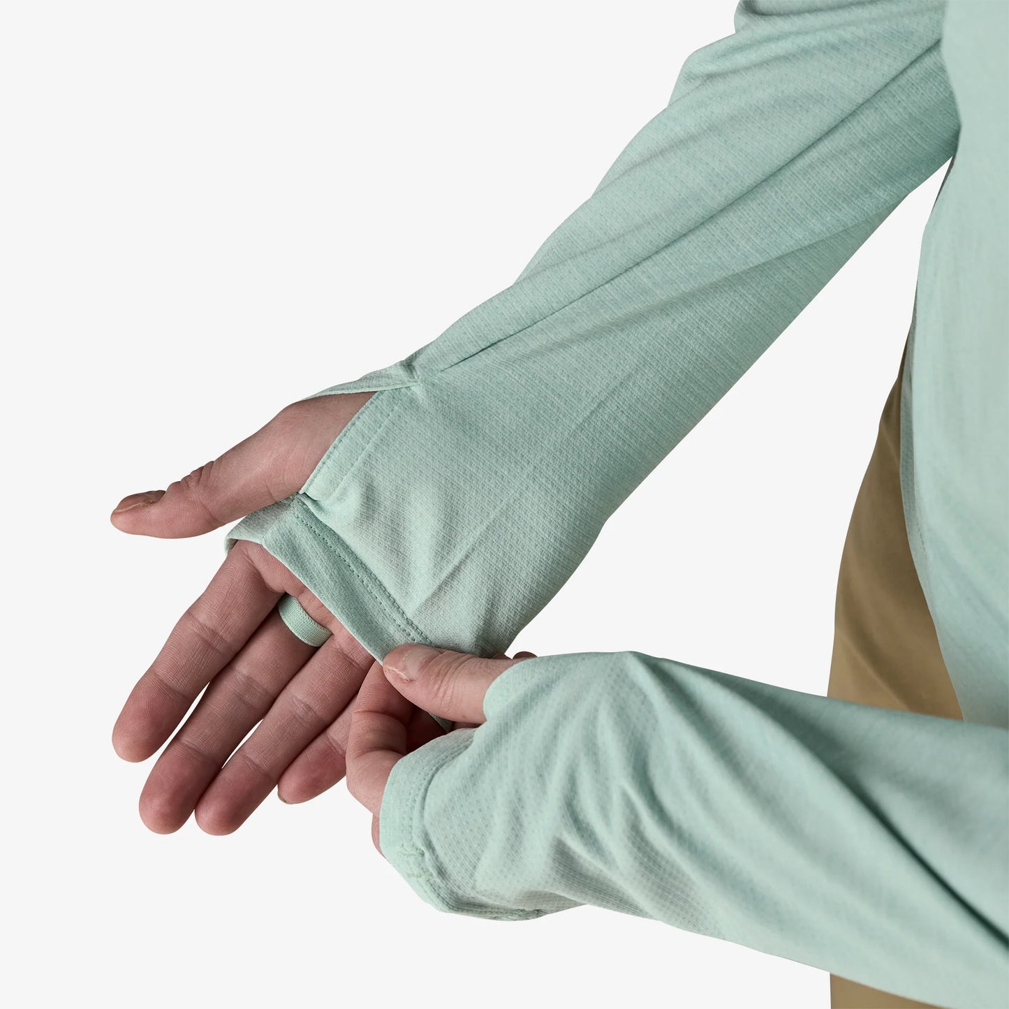 Patagonia Capilene Cool Sun Shirt | Peak Visions: Light Gumtree Green X-Dye | Womens