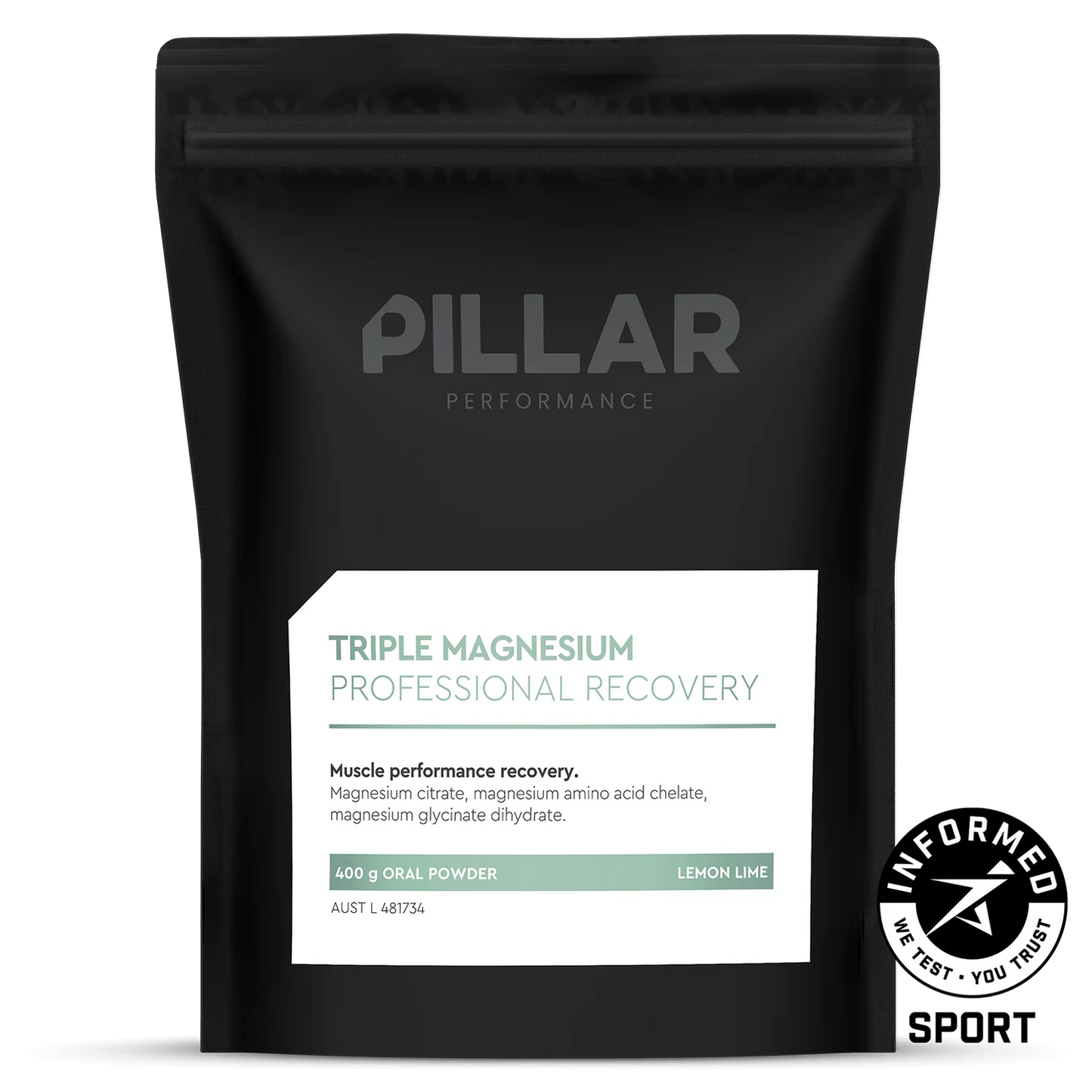 Pillar Performance Triple Magnesium Powder | 400g Pouch