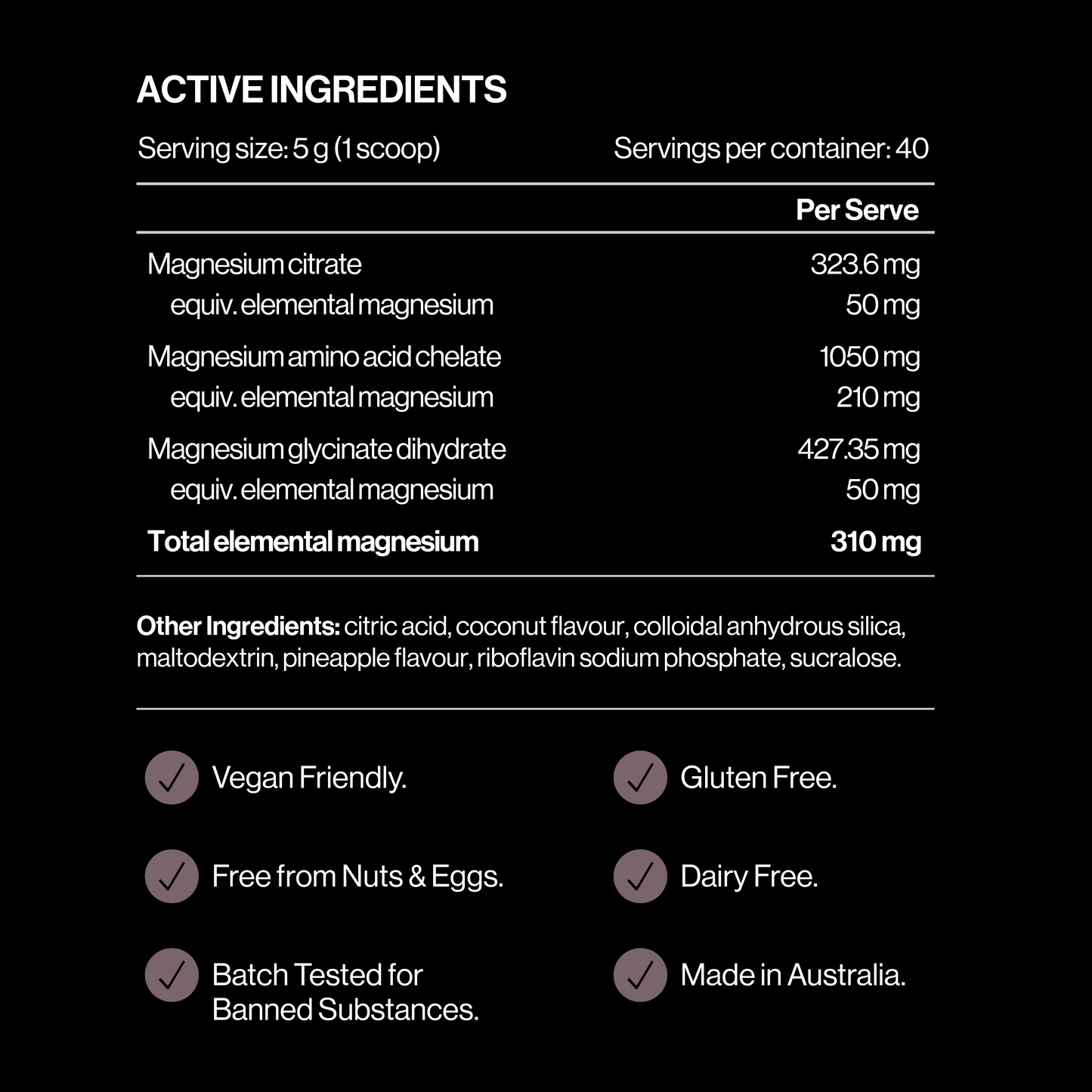 Pillar Performance | Triple Magnesium Professional Recovery | 60 Tablets