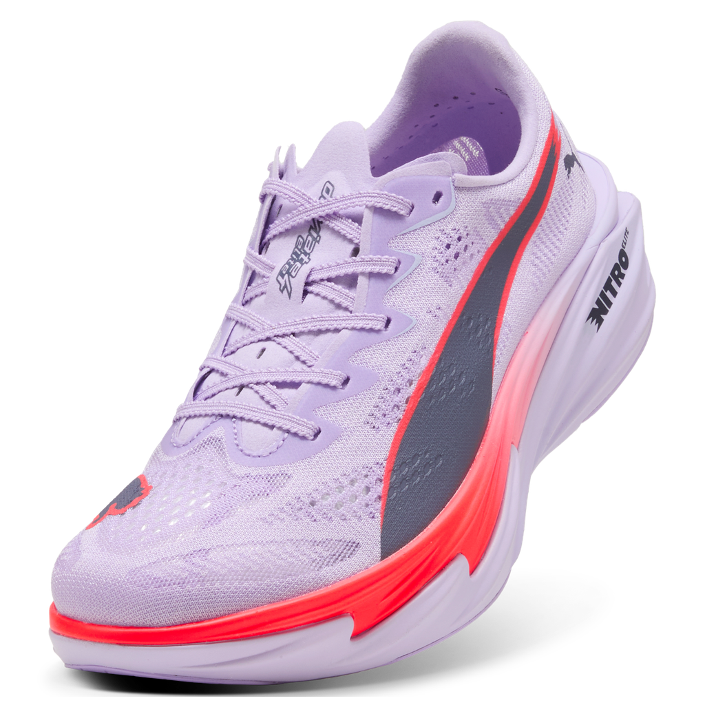 Puma Deviate NITRO Elite 4 | Light Lavender / Ultra Red / Inky Depths | Womens