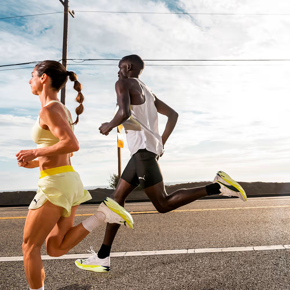 Puma Deviate NITRO Elite 4 | PUMA White/ Apple Spritz / Lux Lime | Mens