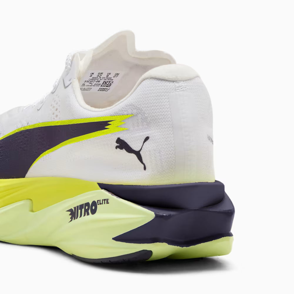 Puma Deviate NITRO Elite 4 | PUMA White/ Apple Spritz / Lux Lime | Mens