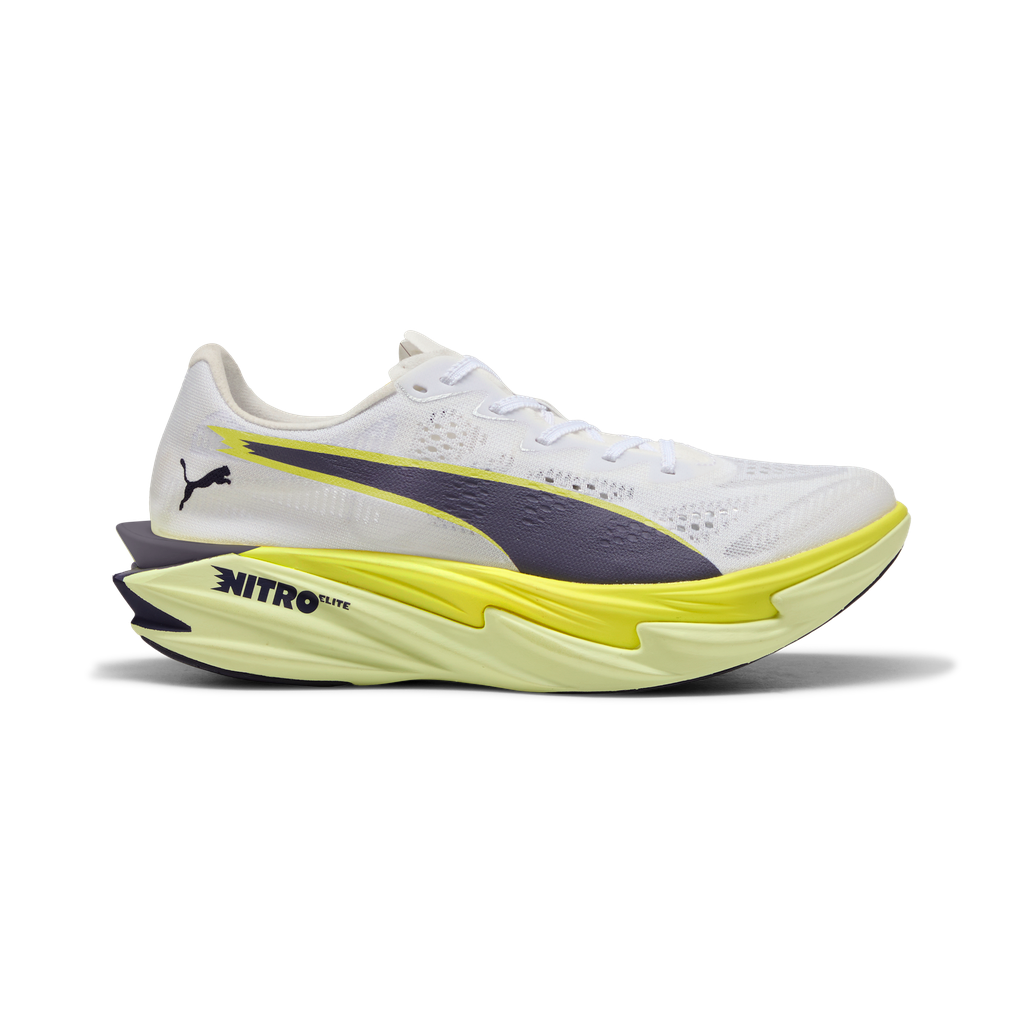 Puma Deviate NITRO Elite 4 | PUMA White / Apple Spritz / Lux Lime | Womens