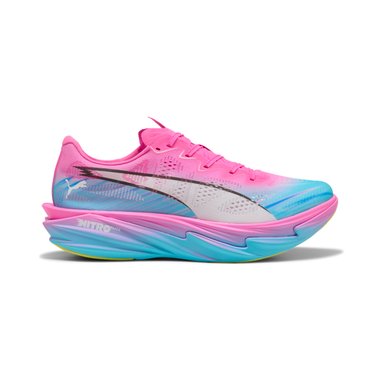 Puma Deviate NITRO Elite 4 ST | Poison Pink / Yellow Alert / Bright Aqua / Sun Stream | Womens