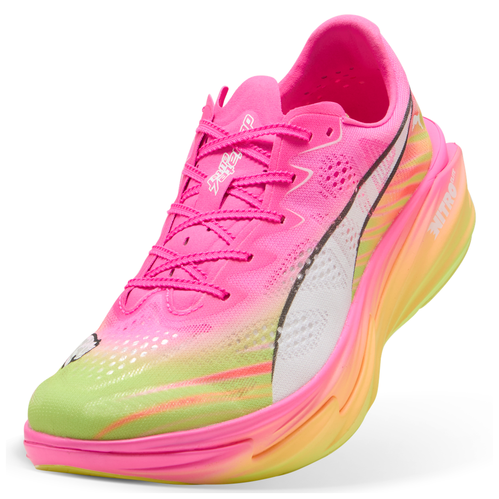 Puma Deviate NITRO Elite 4 ST | Poison Pink / Yellow Alert / Bright Aqua | Mens