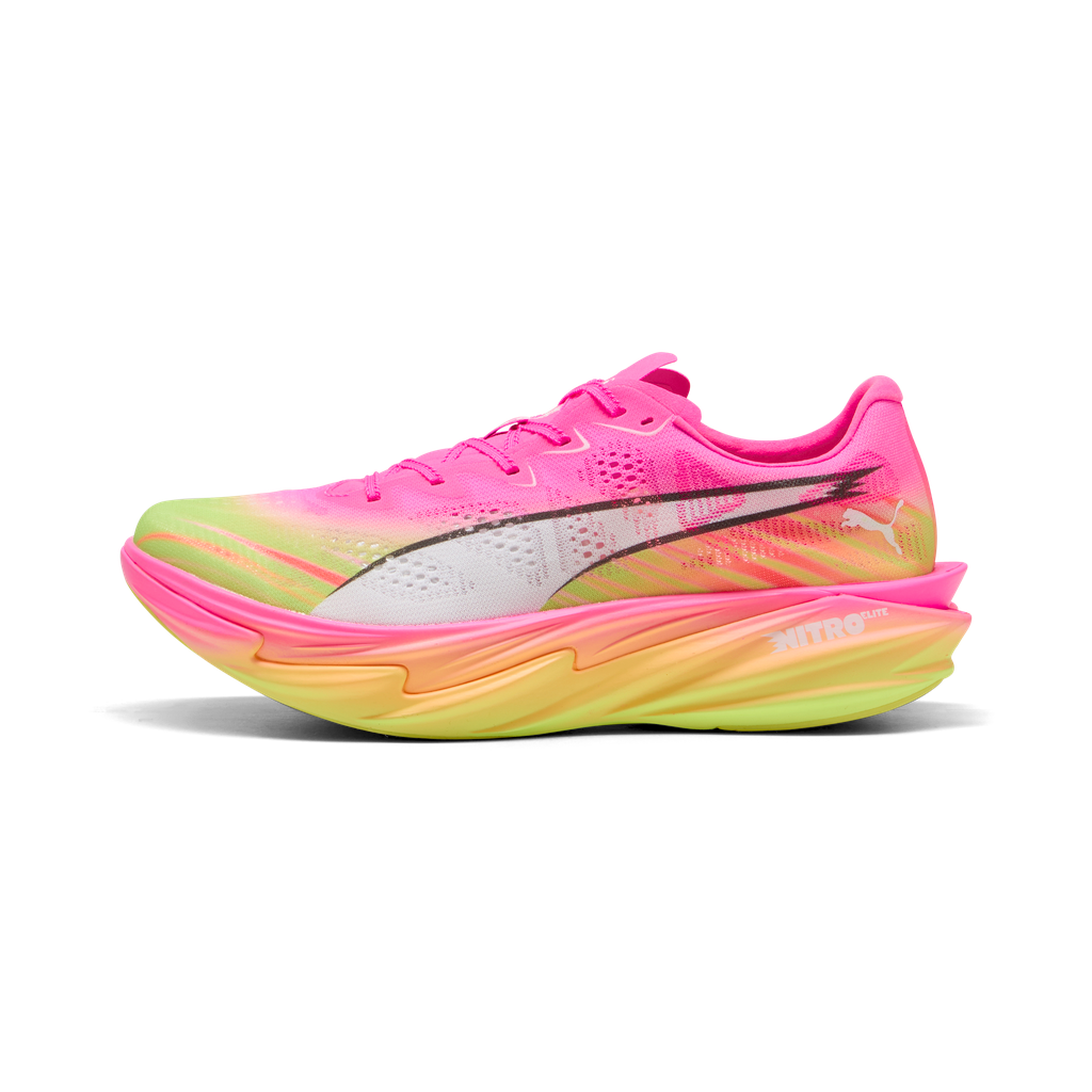 Puma Deviate NITRO Elite 4 ST | Poison Pink / Yellow Alert / Bright Aqua | Mens