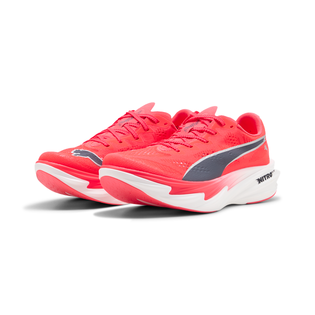 Puma Deviate NITRO Elite 4 | Ultra Red / Inky Depths / PUMA White | Womens