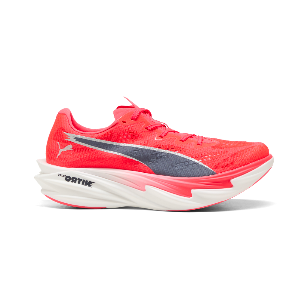 Puma Deviate NITRO Elite 4 | Ultra Red / Inky Depths / PUMA White | Womens