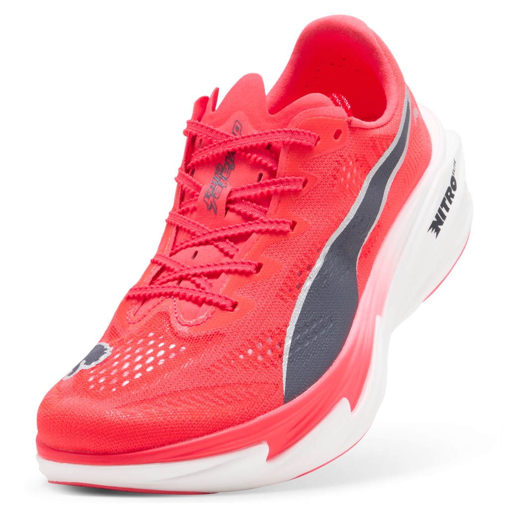 Puma Deviate NITRO Elite 4 | Ultra Red / Inky Depths / PUMA White | Womens