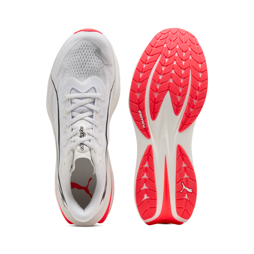 Puma Deviate Pure NITRO | PUMA White / Ultra Red / PUMA Silver | Mens