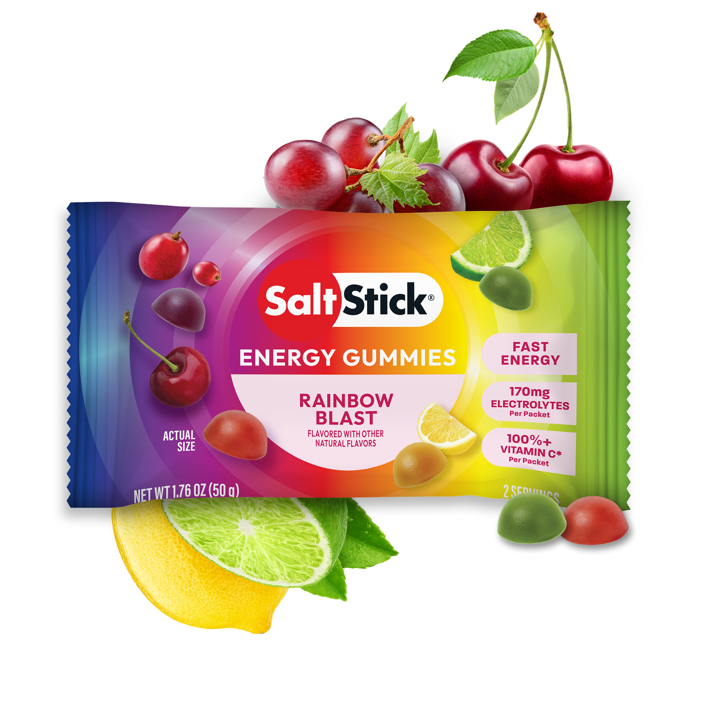 SaltStick Energy Gummies | Rainbow Blast