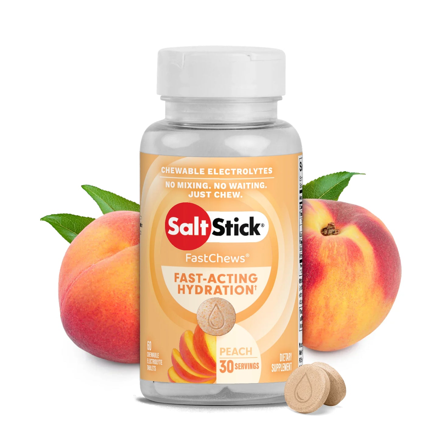 SaltStick FastChews | Peach | Bottle of 60