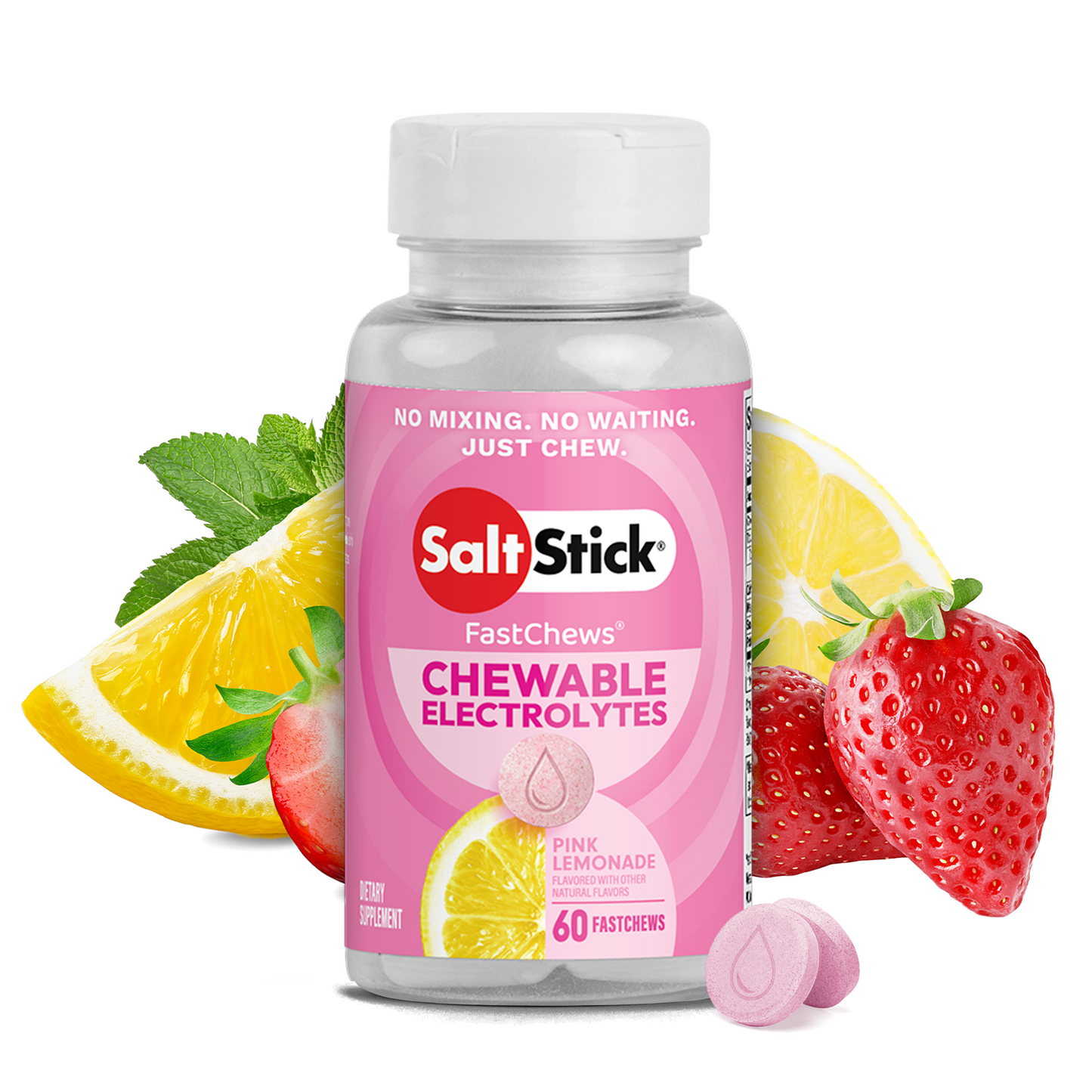 SaltStick FastChews | Pink Lemonade | Bottle of 60