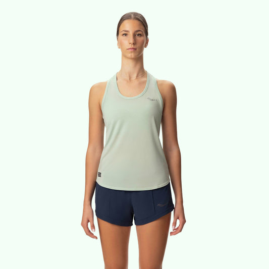 Saucony Stopwatch Singlet | Aloe Heather | Womens