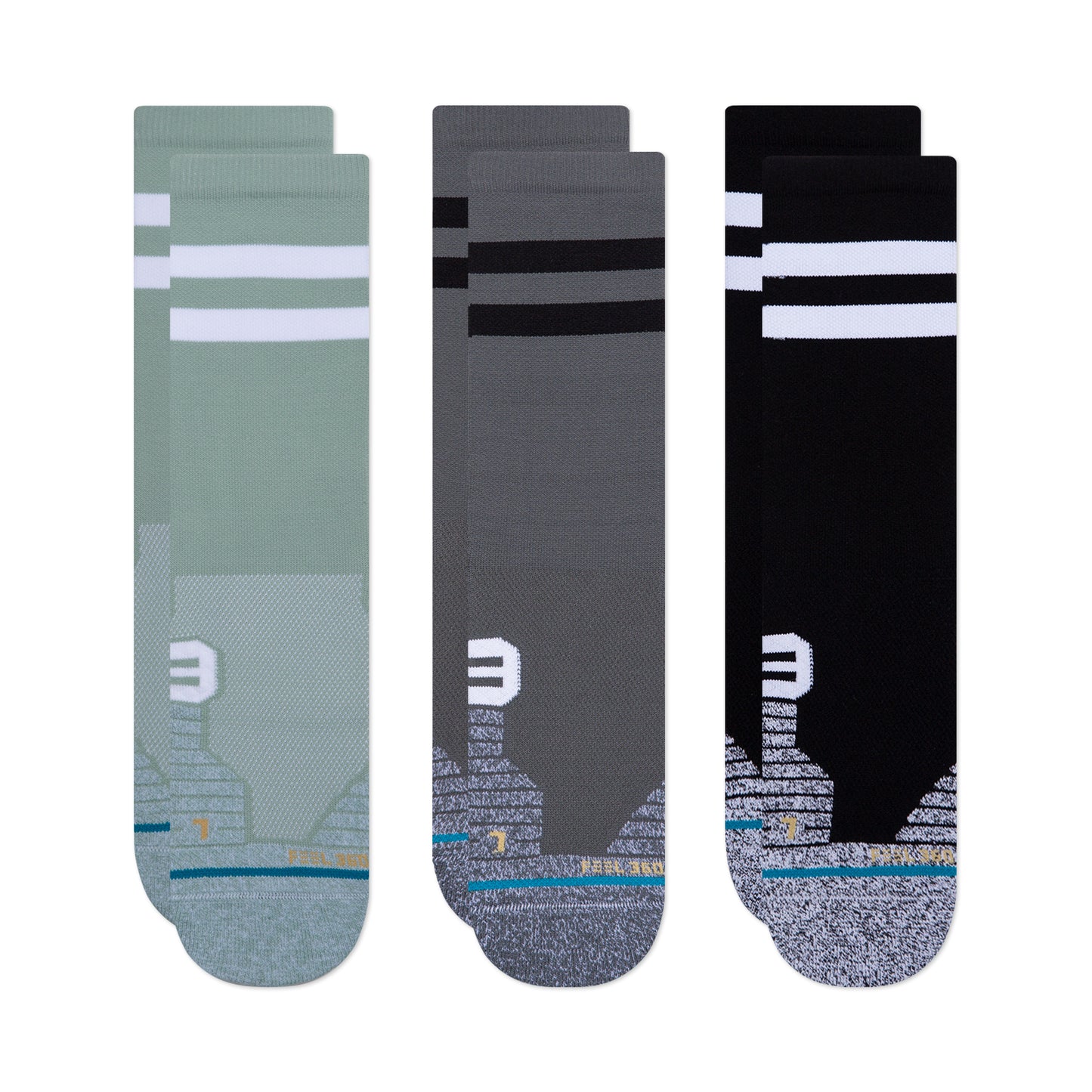 Stance Franchise Crew | Medium Cushion | Crew Length | Multi 3 Pack