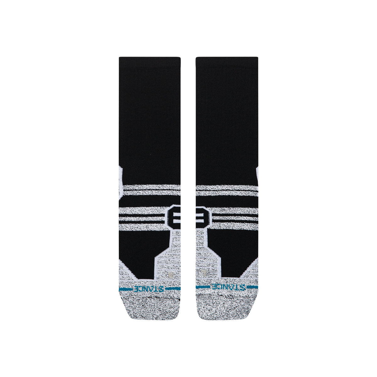 Stance Fusion Grip Socks | Mid Cushion | Crew Length | Black