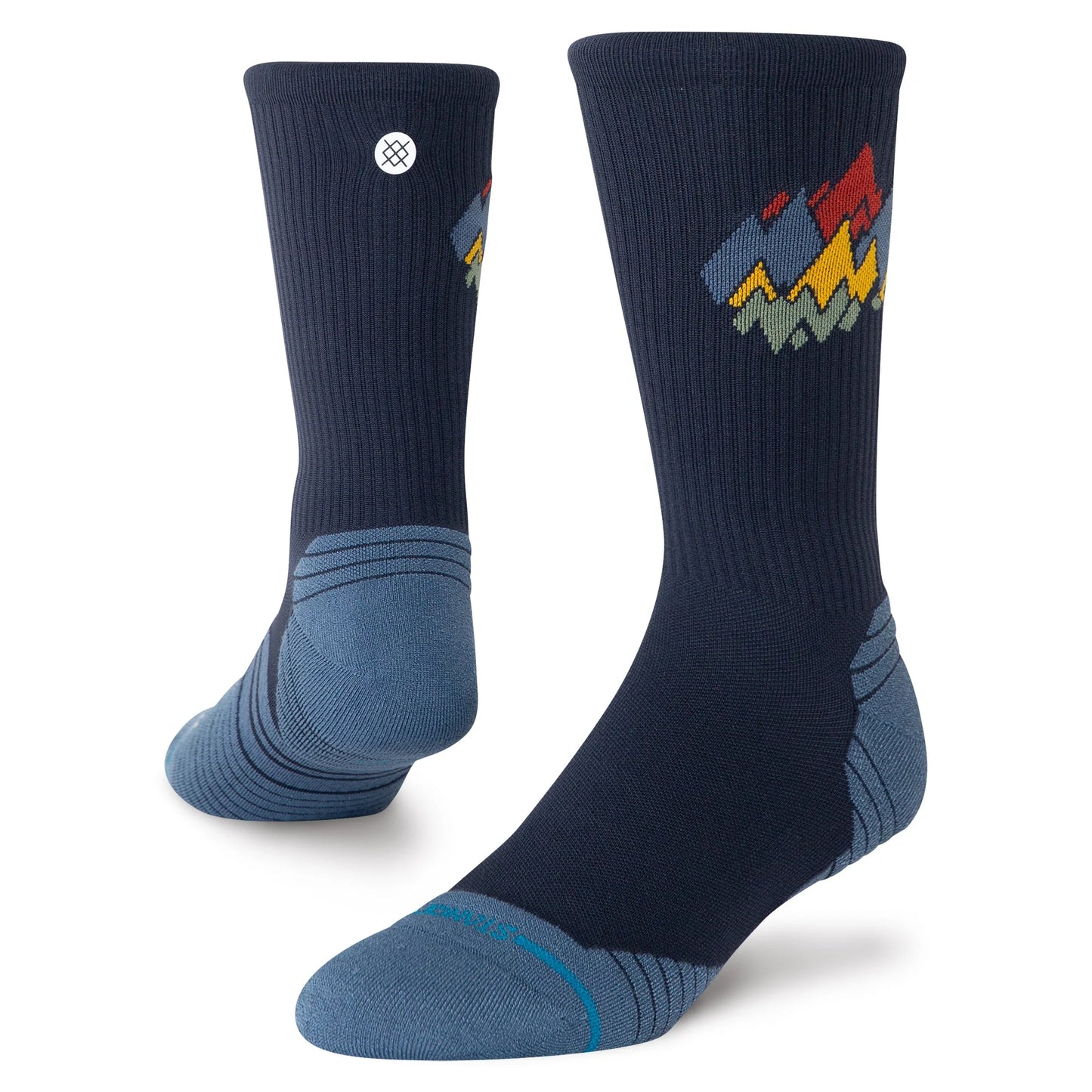 Stance Socks | Light Cushion | Crew Length | Peaks Ribbed Navy