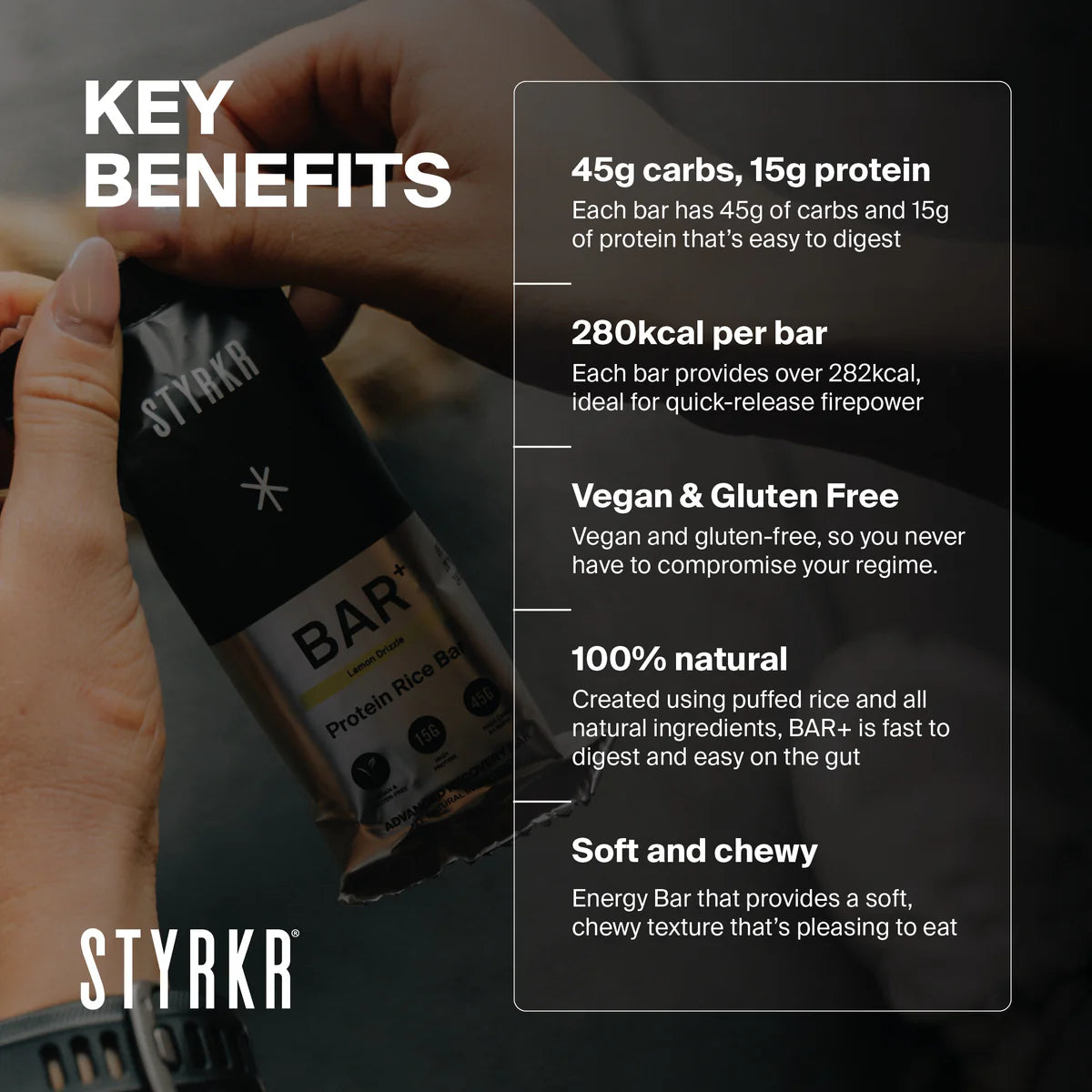 Styrkr Bar+ Protein Recovery Bar | Lemon Drizzle